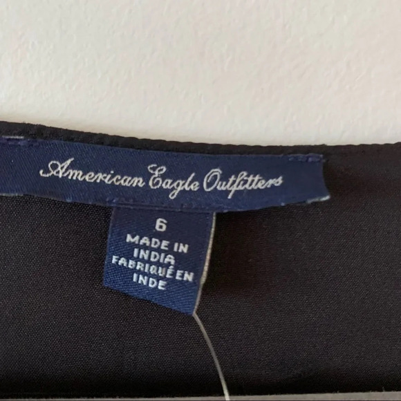 American Eagle Black‎ Sleeveless Dress Cutout Detail Sparkles Beaded Size 6 New - Picture 7 of 8